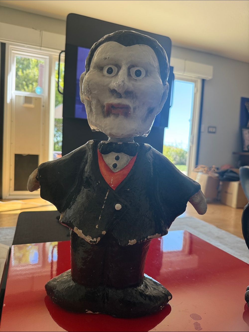 Halloween Black and Red Vampire Figurine
